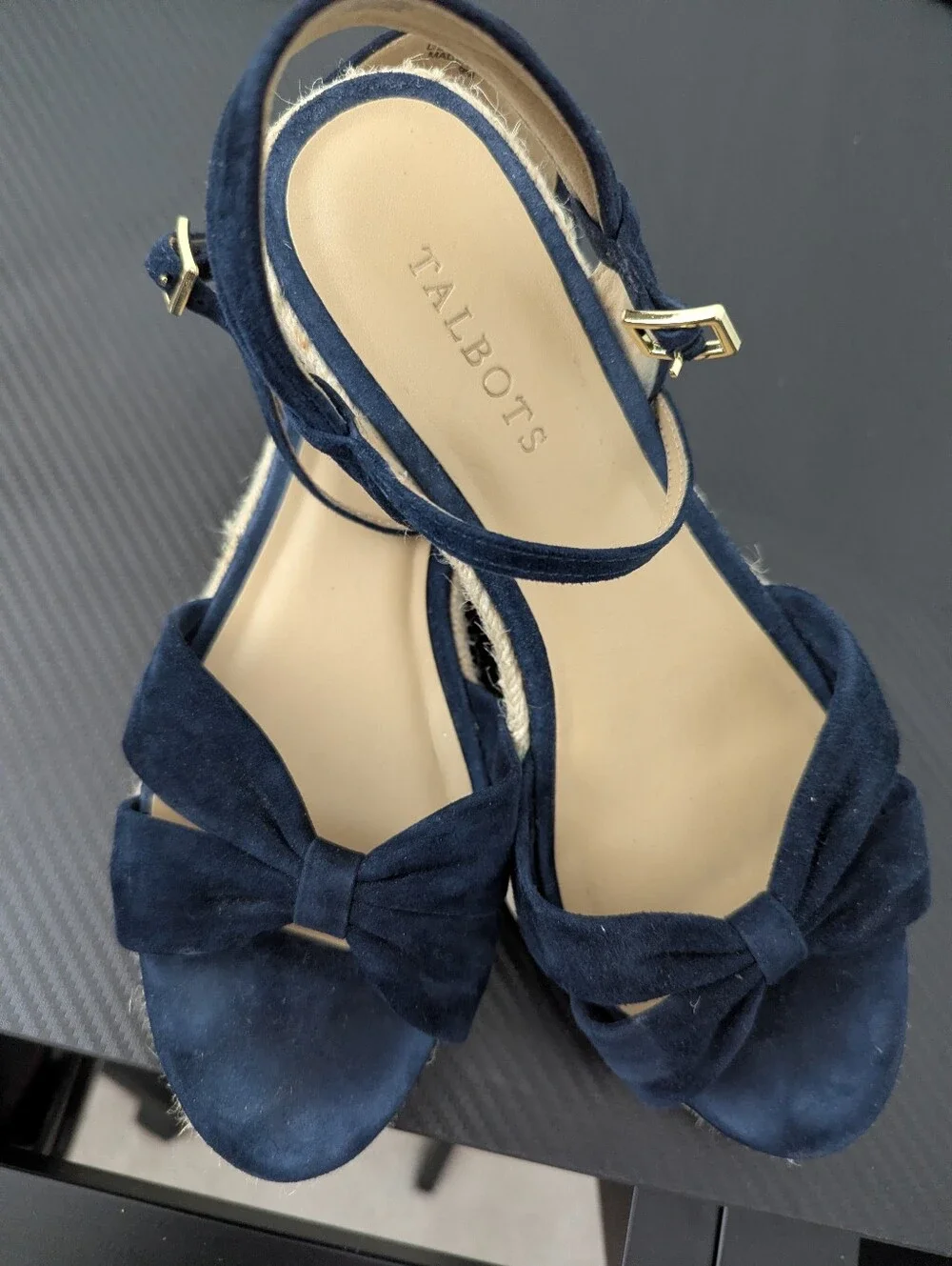Talbots Suede Navy Espadrilles